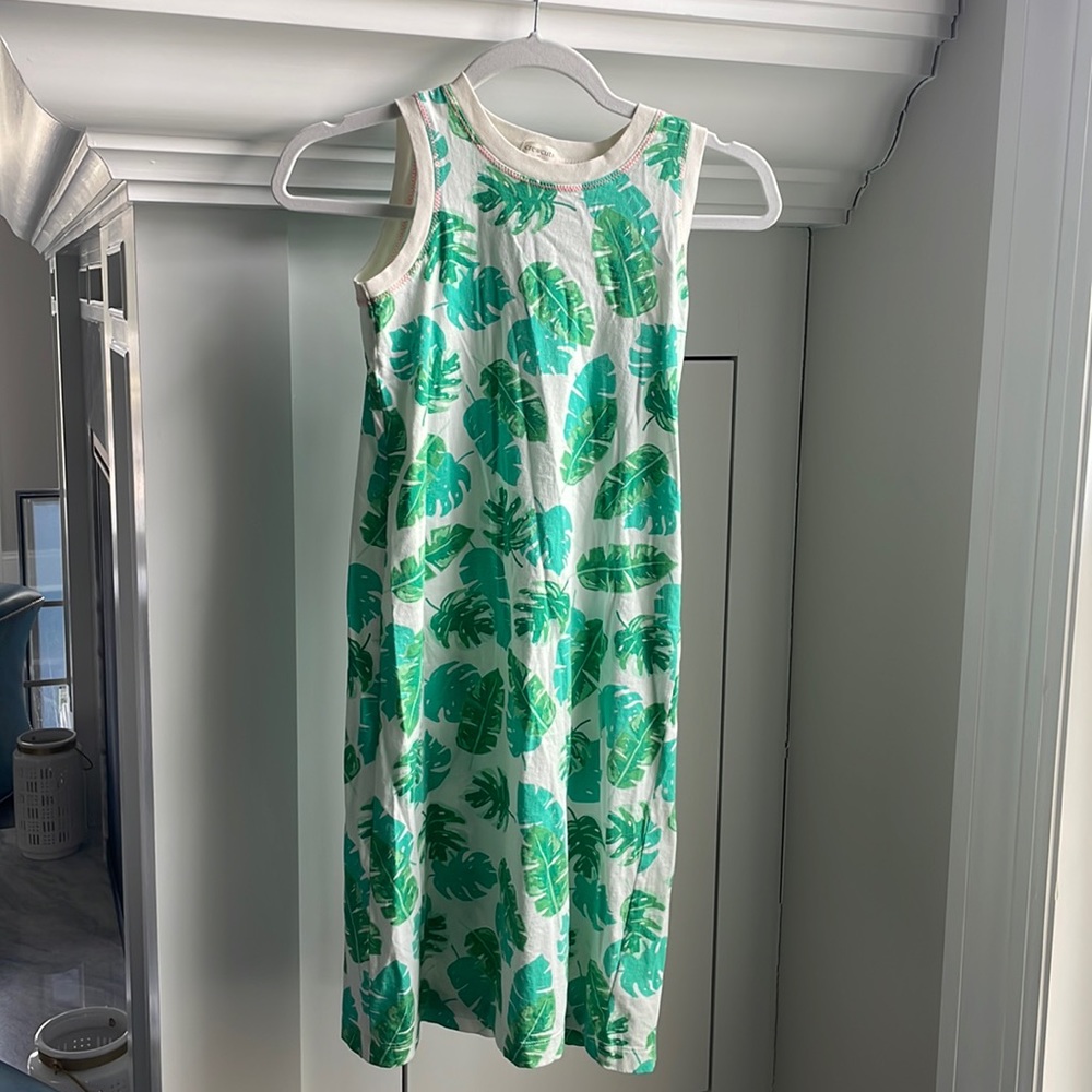 Crewcuts, girls size 8 palm leaf print dress